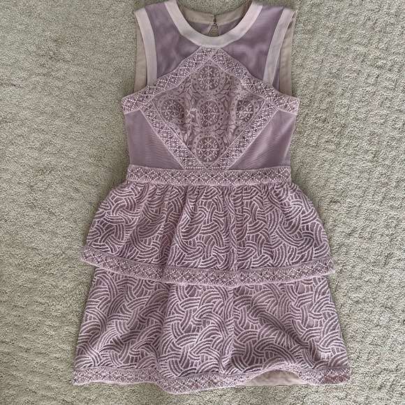 BCBG Joselyn Tiered Lace Mini Dress - Picture 7 of 8